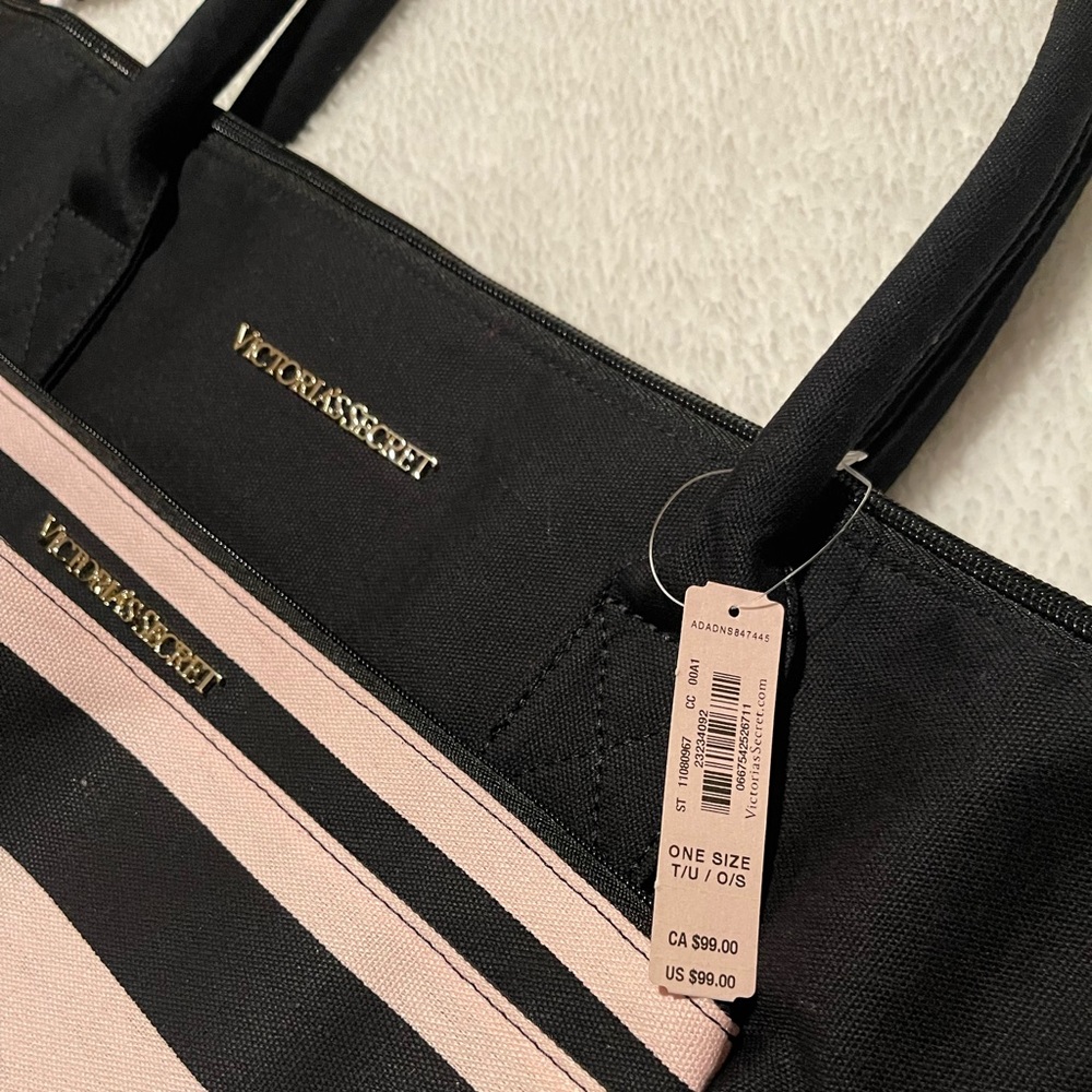 Victoria’s Secret large weekend bag. Color-Pink/Black. Brand New. - Picture 2 of 10